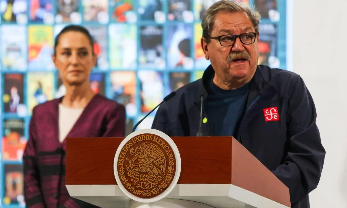 Paco Ignacio Taibo II en la Mañanera del Pueblo del 2 de mayo de 2025.