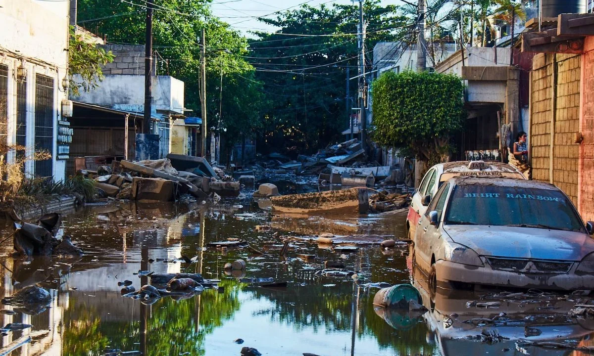 Afectaciones por las lluvias en colonia Floresta en Poza Rica, Veracruz