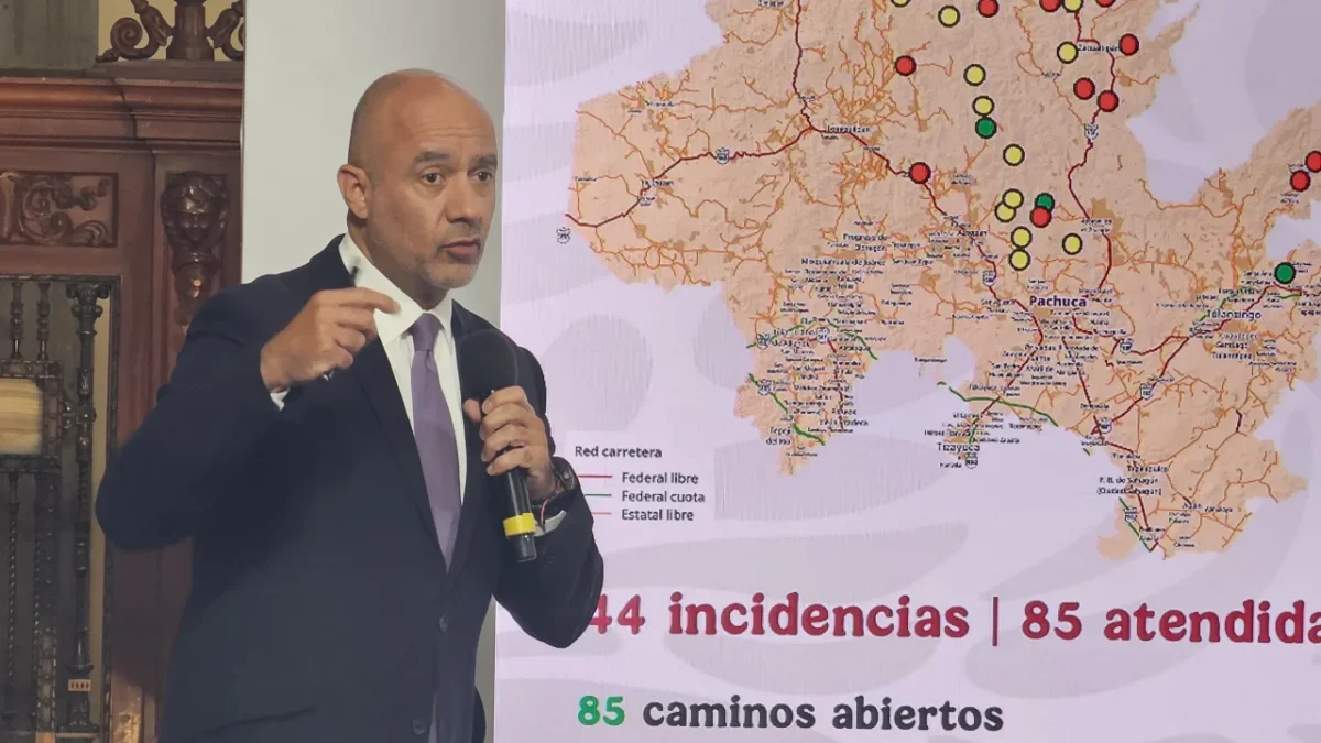 Jesús Esteva reportó 358 incidencias carreteras y 292 comunidades incomunicadas tras las lluvias del 6 al 9 de octubre.