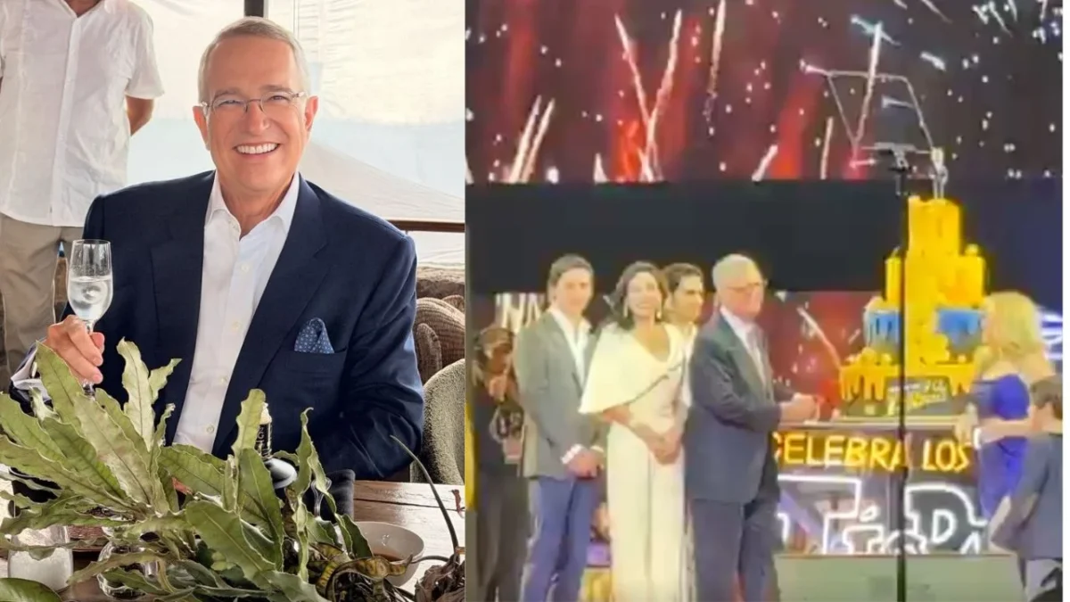 La burla a líderes de Morena se hizo presente en la fiesta del cumpleaños 70 del empresario Ricardo Salinas Pliego, en la Arena CDMX.