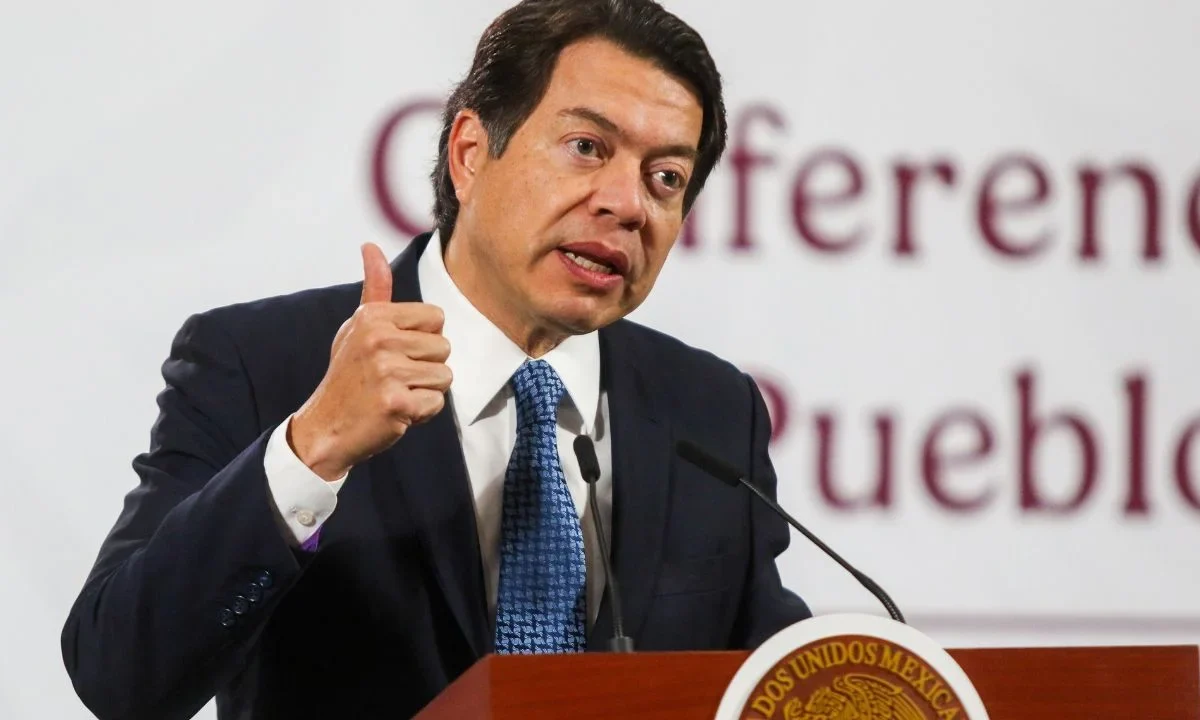 Mario Delgado, secretario de Educación Pública, en la Mañanera del Pueblo de la presidenta Claudia Sheinbaum el martes 18 de octubre de 2025