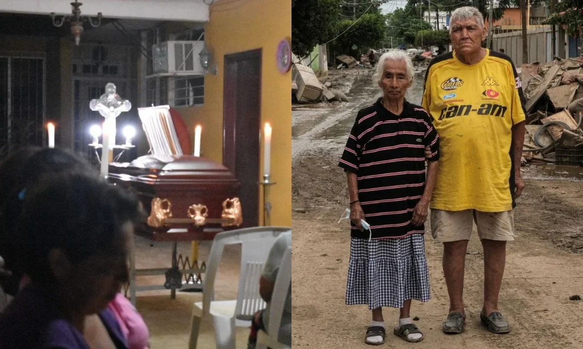 Tras la ceremonia mortuoria, el cuerpo de doña Elodia Reyes, sobreviviente de inundaciones en Poza Rica, fue trasladado a Naranjos para su sepultura.