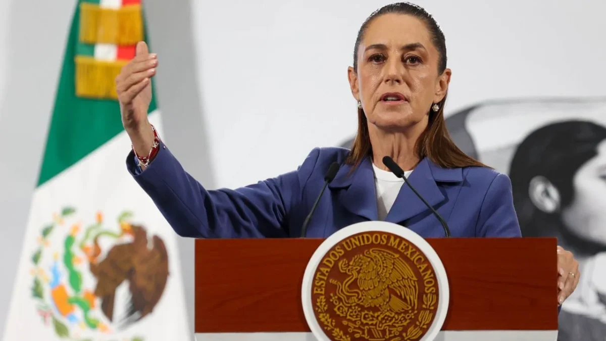 La presidenta Claudia Sheinbaum durante la Mañanera del Pueblo correspondiente al lunes 06 de octubre de 2025