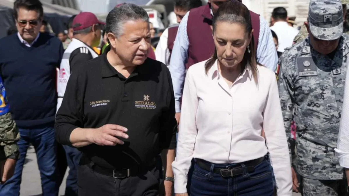 Claudia Sheinbaum descarta que se realice una declaratoria de emergencia para Hidalgo, uno de los estados afectados por las lluvias.