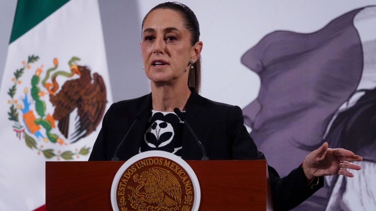 La presidenta Claudia Sheinbaum durante la Conferencia del Pueblo del jueves 02 de octubre de 2025