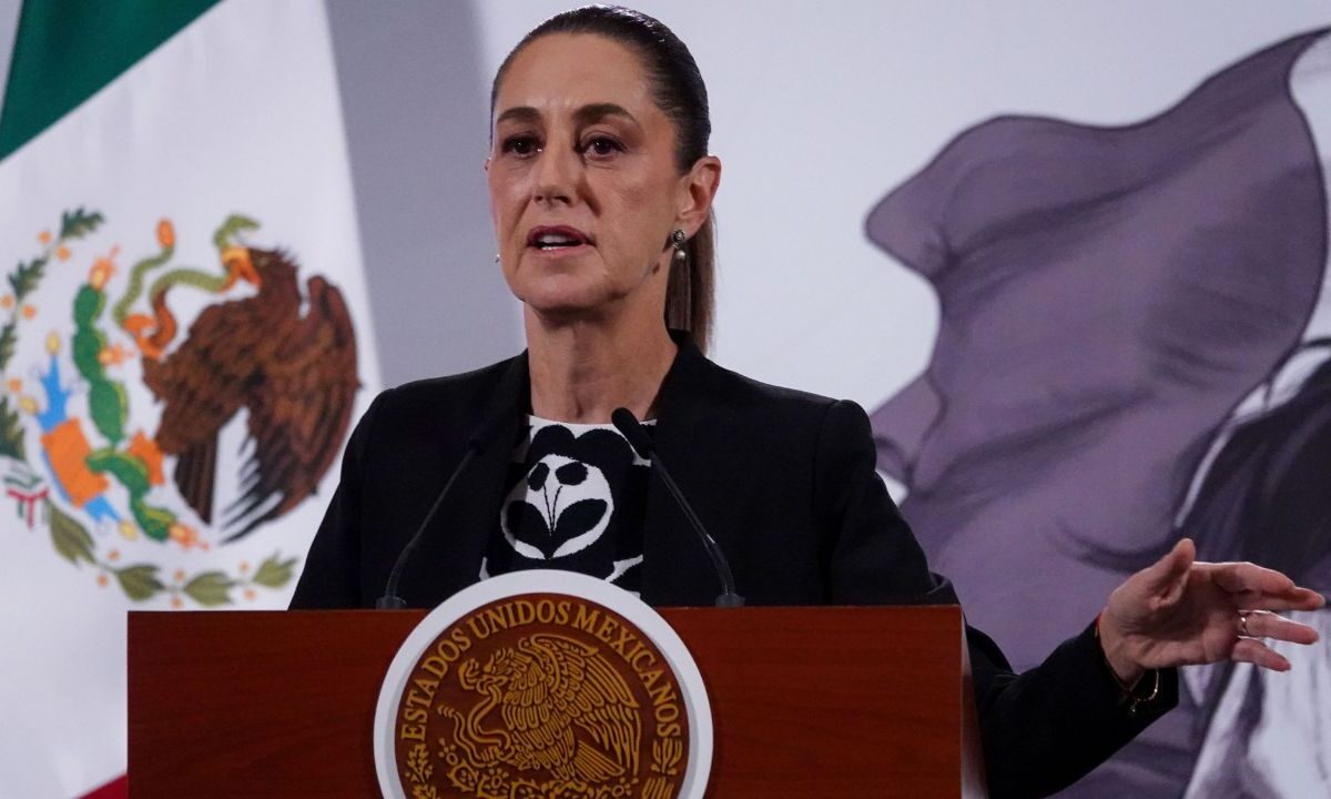La presidenta Claudia Sheinbaum durante la Conferencia del Pueblo del jueves 02 de octubre de 2025