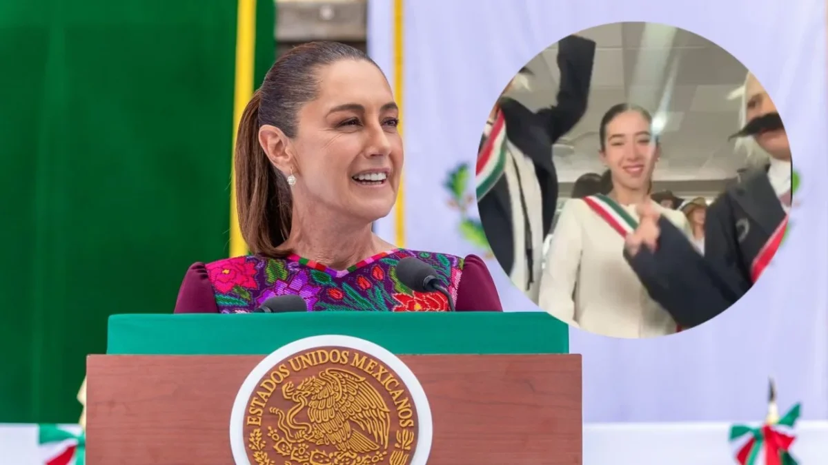 Durante su primer informe en el Zócalo, Claudia Sheinbaum combinó su trend viral con promesas educativas.