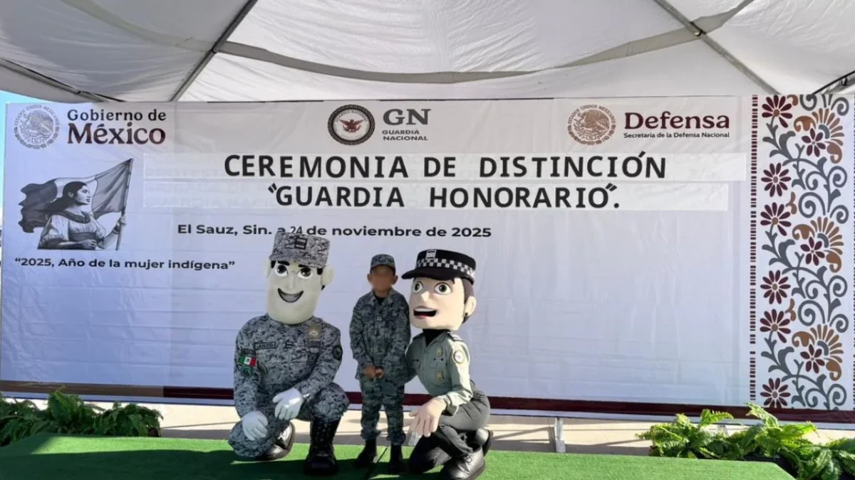 En Sinaloa, GN nombra a menor 'Guardia Honorario' por un día