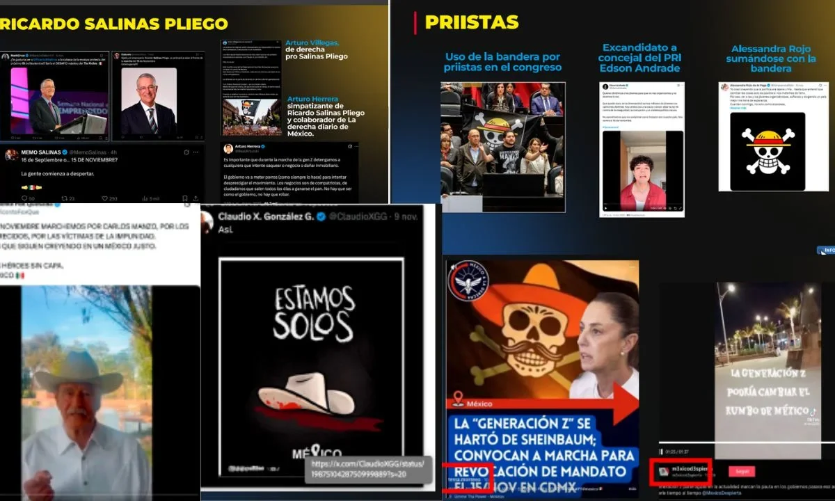 PAN, PRI, Salinas Pliego y Atlas Network promueven la marcha de la Generación Z, afirma Gobierno