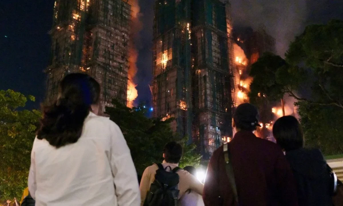 Incendio en complejo de Hong Kong