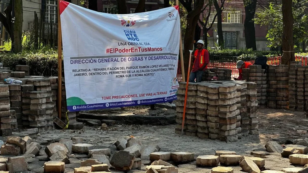 La Alcaldía Cuauhtémoc inició la rehabilitación de la Plaza Río de Janeiro, uno de los espacios más emblemáticos de la colonia Roma.
