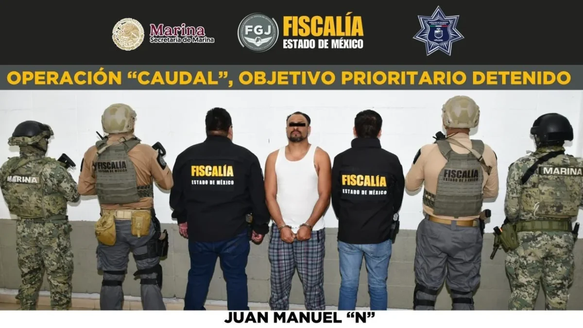 La Marina detuvo a 'El Maya', líder del grupo delictivo 'Somos Mayas, Somos fuertes' que operaba pipas ilegales en Edomex.