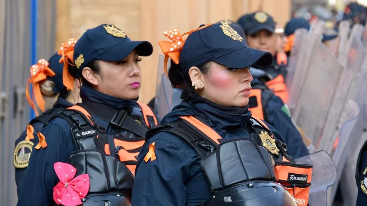 Despliegan 600 mujeres policías para marcha del 25N en CDMX
