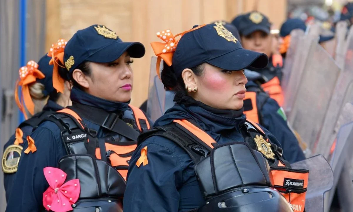 Despliegan 600 mujeres policías para marcha del 25N en CDMX