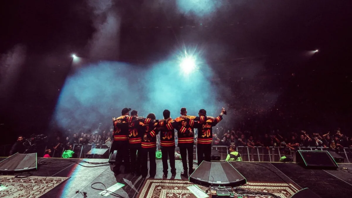 Molotov durante su concierto en el Palacio de los Deportes