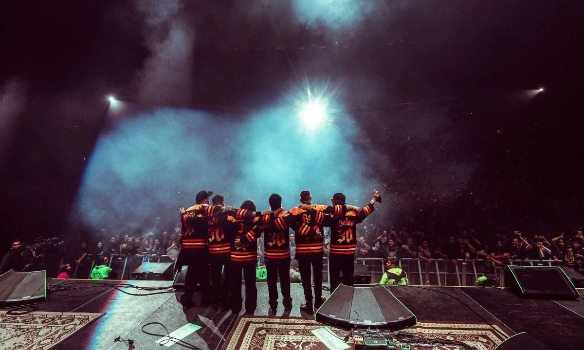 Molotov durante su concierto en el Palacio de los Deportes