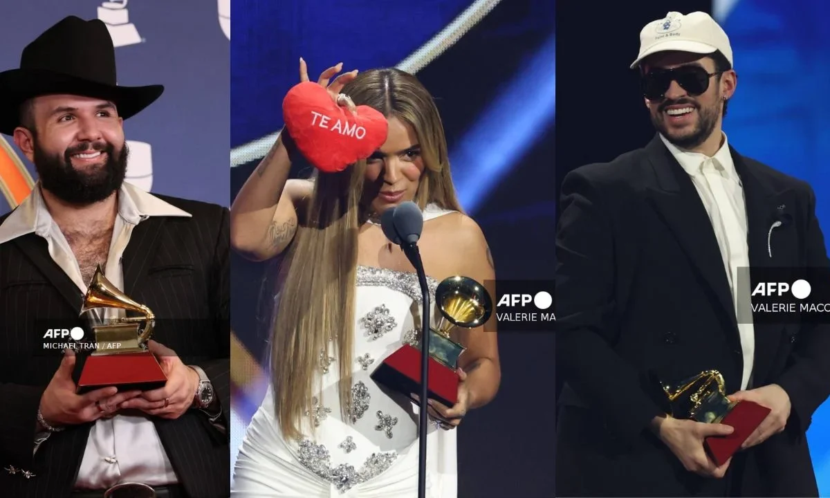 La noche más importante de la música latina, los Latin Grammy, inició con la guitarra de Carlos Santana tocando Oye como va, junto a Maluma.