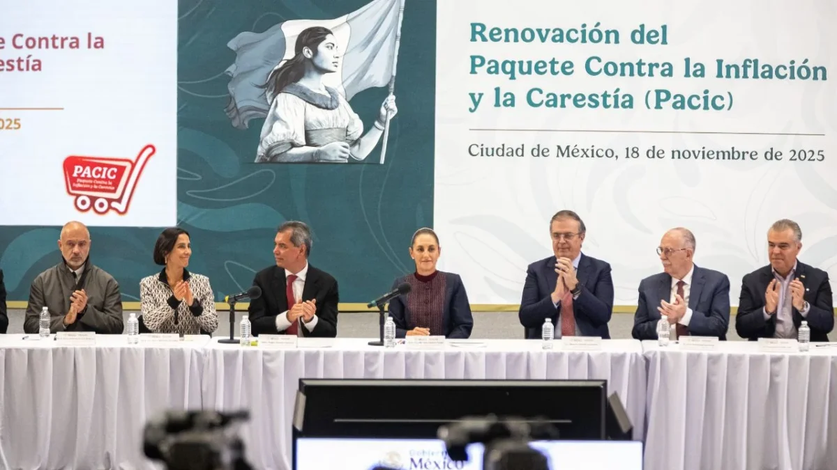 El Gobierno de México informó que el PACIC se renovó para el primer semestre de 2026 para ubicar precio de la canasta básica en 910 pesos.