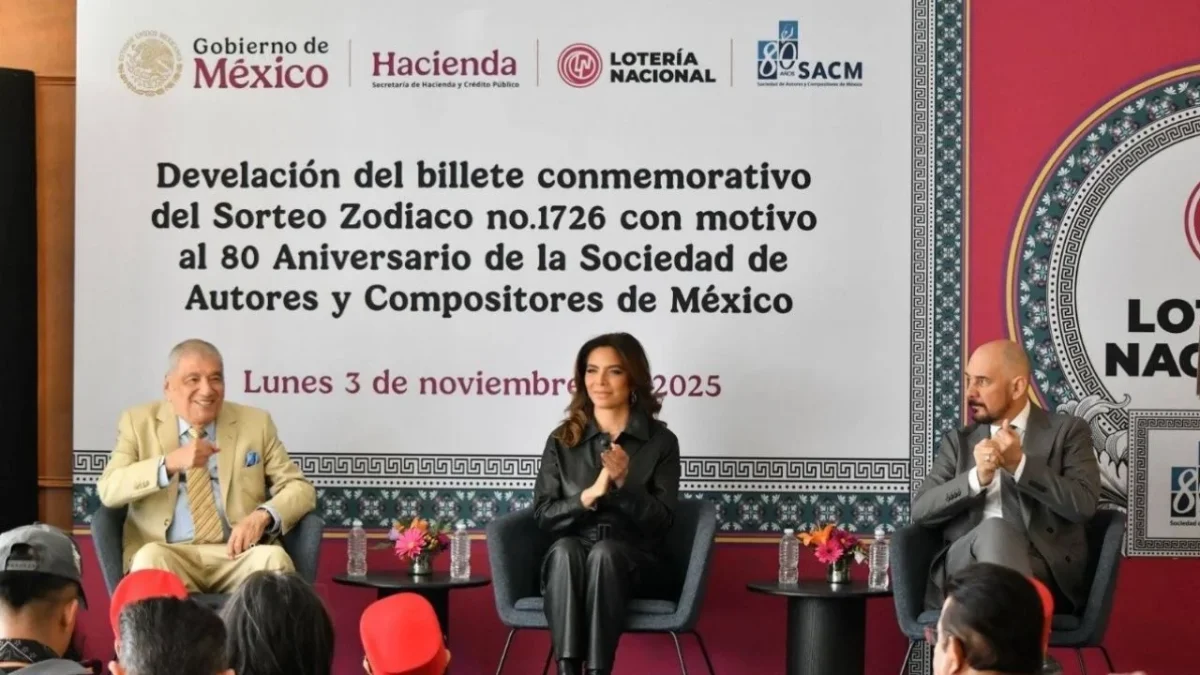 Para celebrar el 80° Aniversario de la Sociedad de Autores y Compositores de México (SACM) la Lotería Nacional emitió el billete del Sorteo Zodiaco No. 1726