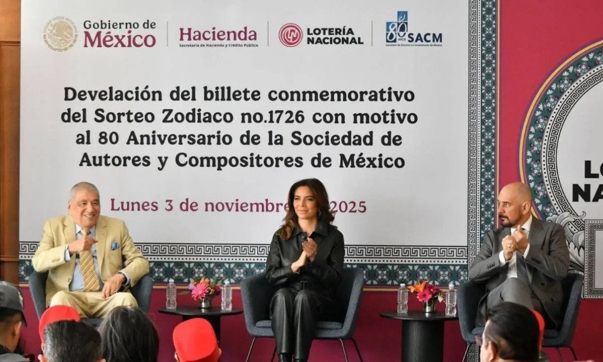 Para celebrar el 80° Aniversario de la Sociedad de Autores y Compositores de México (SACM) la Lotería Nacional emitió el billete del Sorteo Zodiaco No. 1726