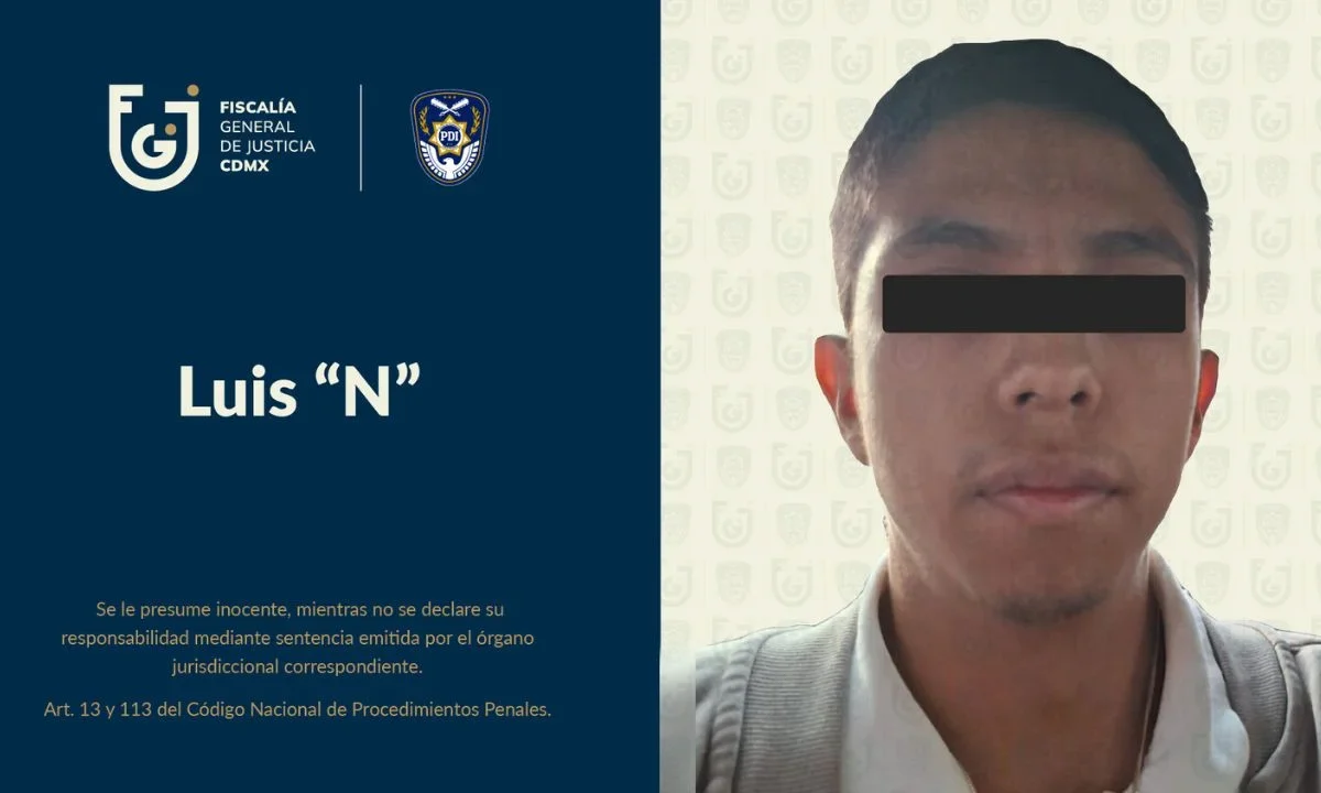 La Fiscalía de la CDMX informó la detención de Luis N, presunto feminicida de Amanda Castro, captado con una túnica negra previo al ataque.