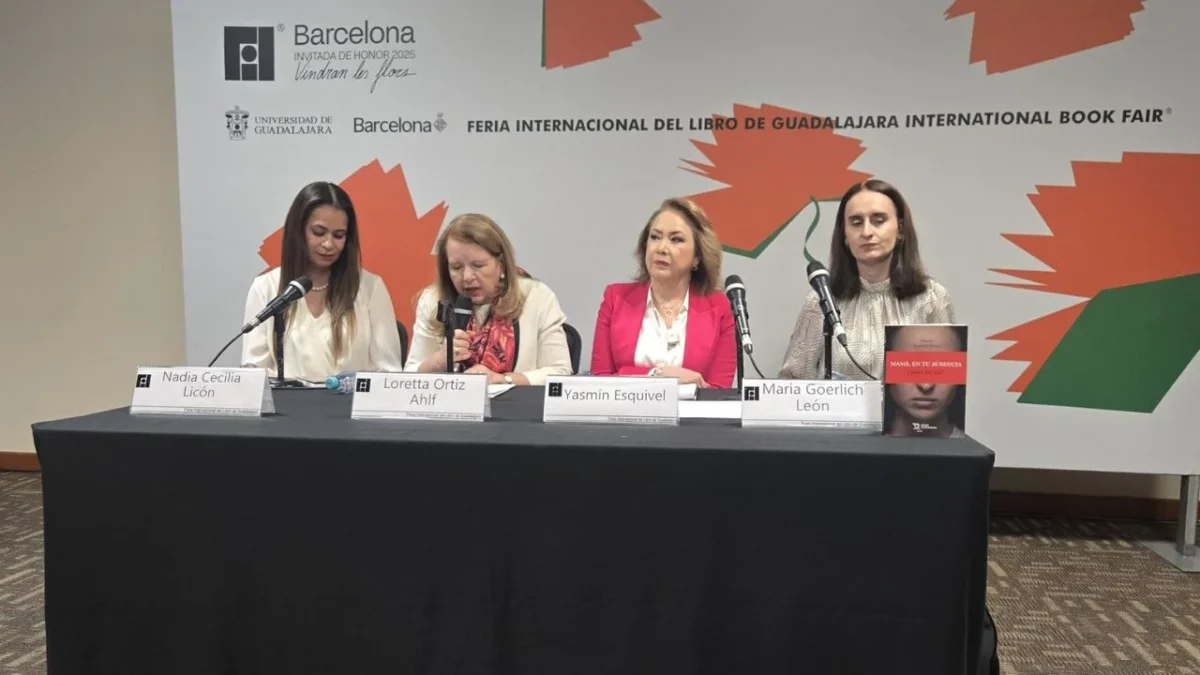 La ministra Loretta Ortiz Ahlf y los ministros Giovanni Azael Figueroa Mejía e Irving Espinosa Betanzo participaron en la FIL Guadalajara.
