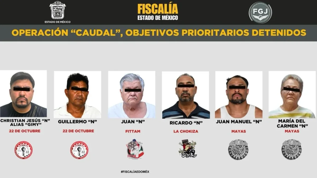 Por Operación Caudal caen 4 líderes de 'sindicatos'