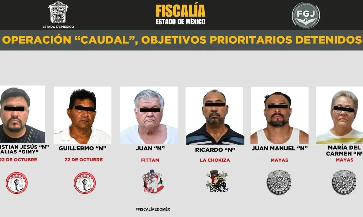 Por Operación Caudal caen 4 líderes de 'sindicatos'