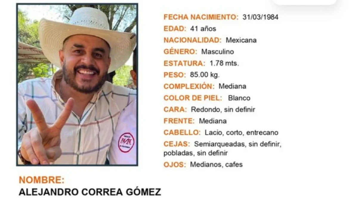 La Fiscalía de Michoacán informó la desaparición de Alejandro Correa, exalcalde de Zinapécuaro, emanado de Morena.
