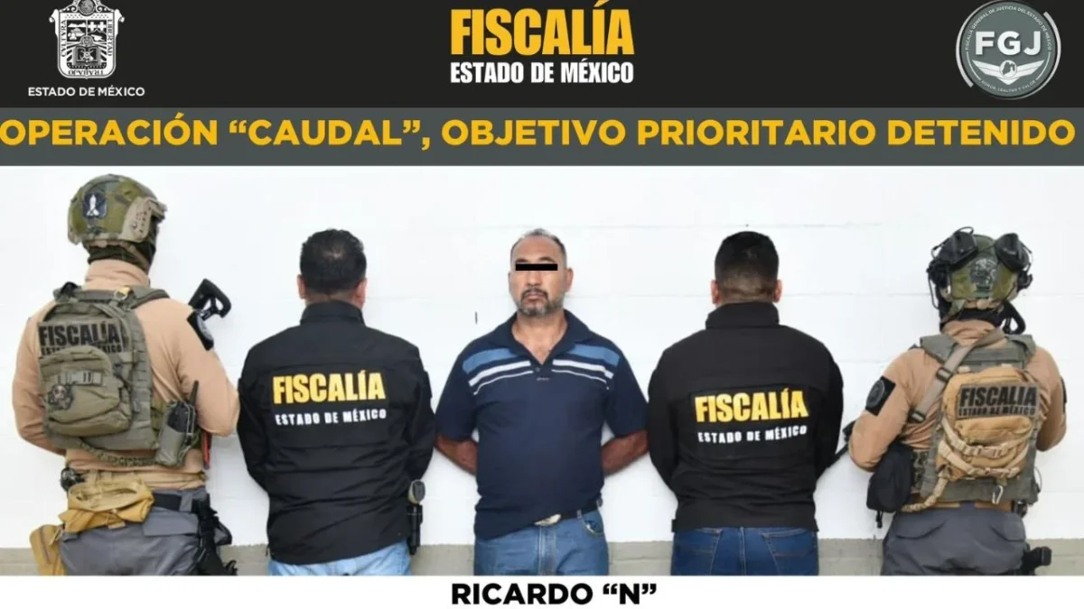 Elementos de la Fiscalía del Estado de México detuvieron a Ricardo N, integrante de 'La Chokiza' y dueño de pipas ilegales en Ecatepec.