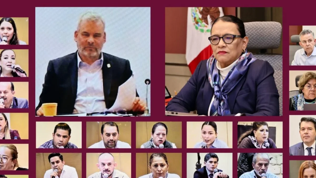 Rosa Icela se reunió esta tarde con el gobernador de Michoacán, Alfredo Ramírez Bedolla, y 59 presidentes municipales del estado.
