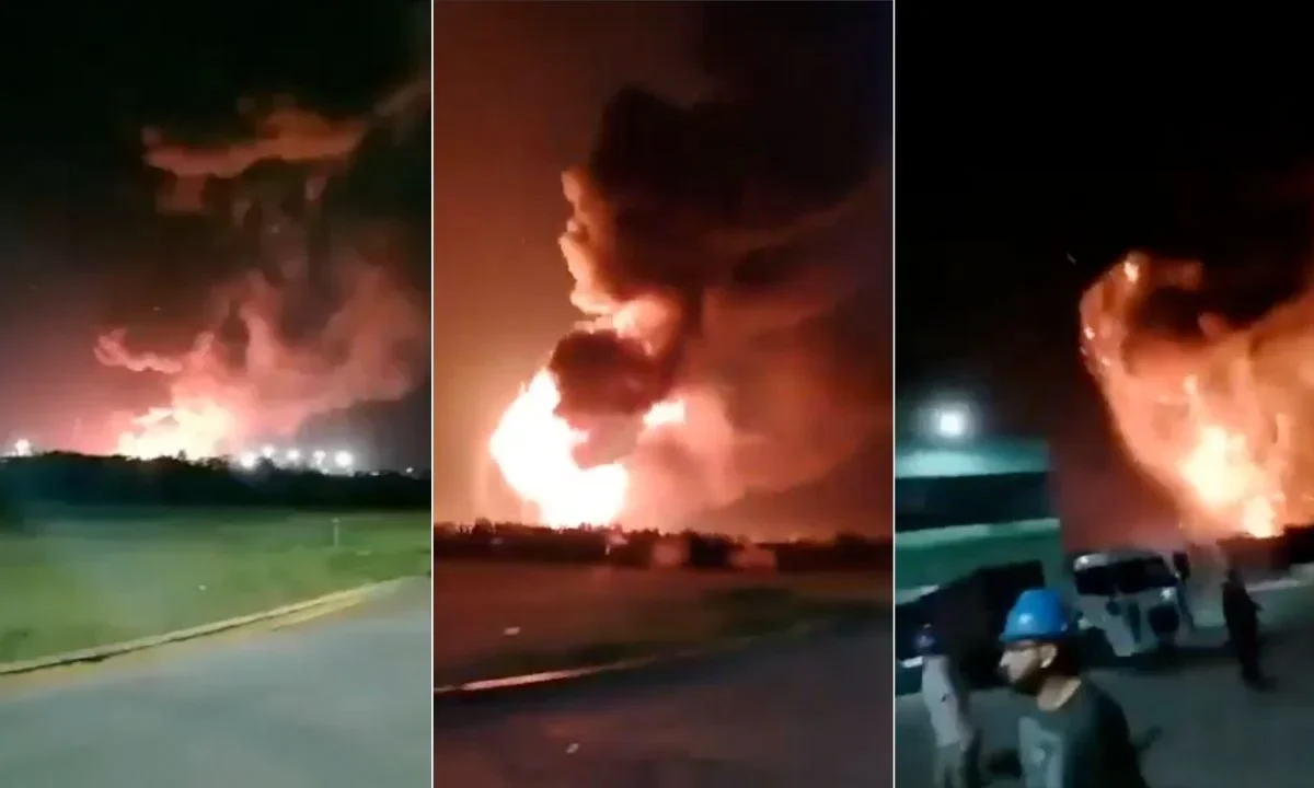 La explosión se produjo por un incendio en edificios donde se almacenaban productos agroquímicos, en Buenos Aires.