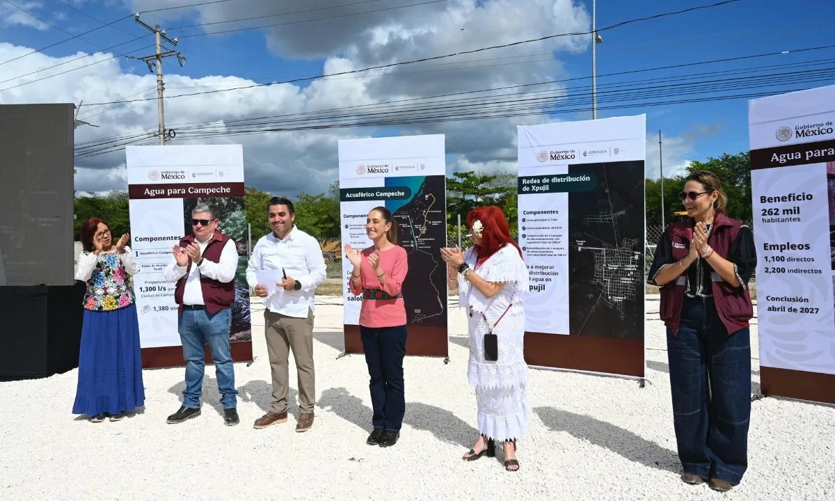 Claudia Sheinbaum encabezó el arranque de las obras de 'Agua para Campeche', con una inversión de cerca de mil 400 millones de pesos.