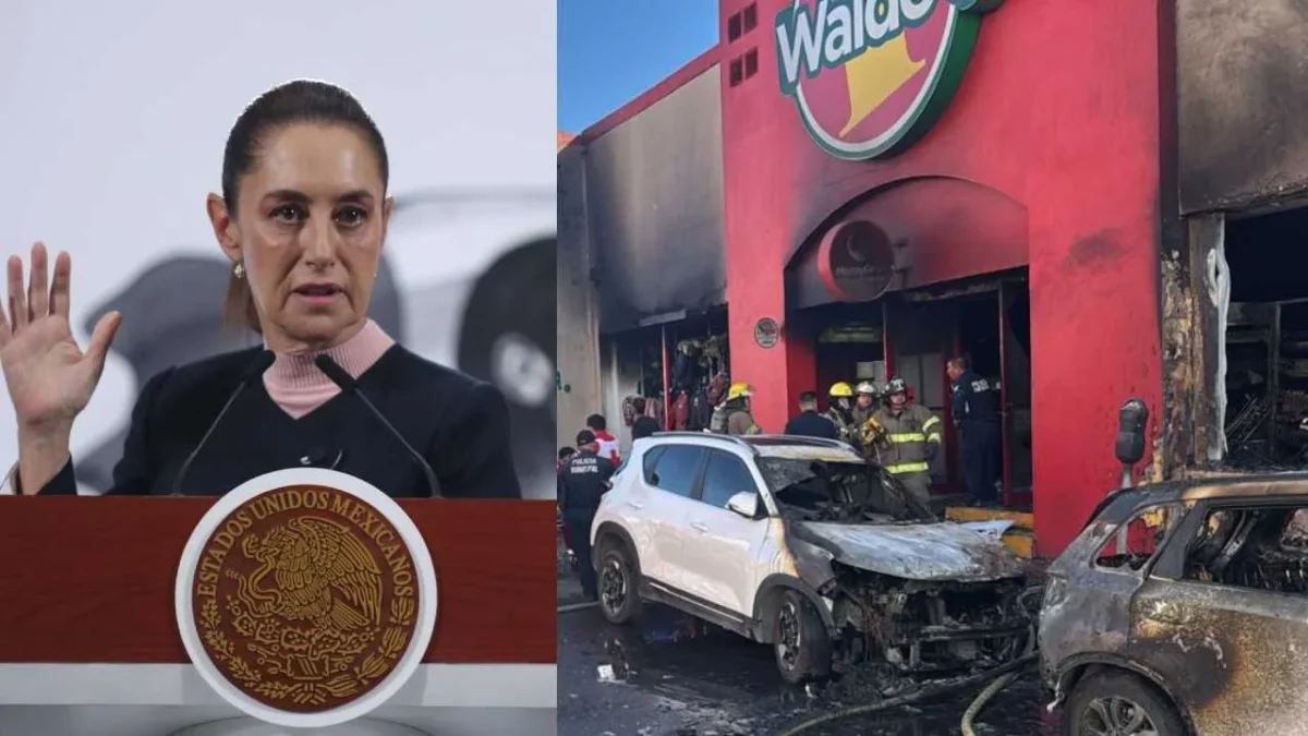 Sheinbaum ordena envío de equipos para atender a heridos por la explosión que ocurrió en una tienda Waldo's de Hermosillo.