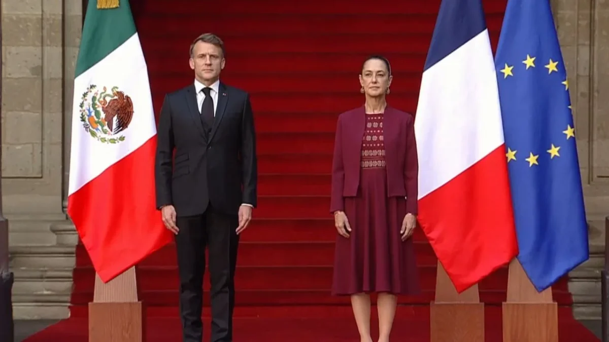 Claudia Sheinbaum y Emmanuel Macron
