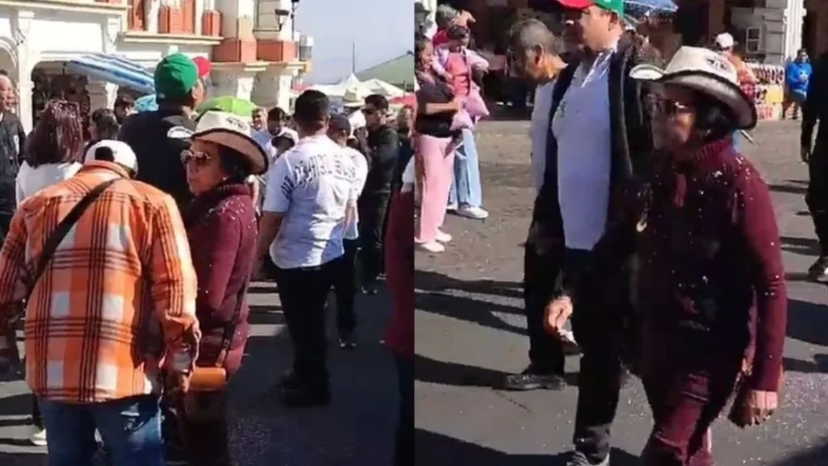 Tras acusaciones y con miedo al linchamiento público, reapareció 'blindada' la alcaldesa de El Oro, Juana Díaz Peñaloza, este jueves.