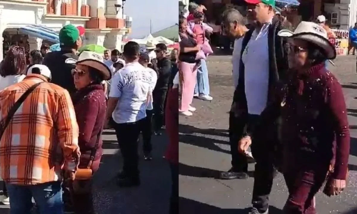Tras acusaciones y con miedo al linchamiento público, reapareció 'blindada' la alcaldesa de El Oro, Juana Díaz Peñaloza, este jueves.