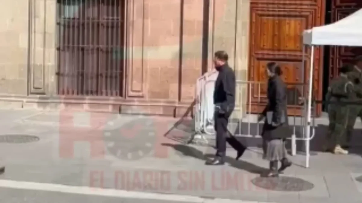 Pablo Vázquez, titular de la SSC, y Bertha Alcalde, titular de la FGJCDMX, visitaron Palacio Nacional tras la Marcha de la Generación Z.