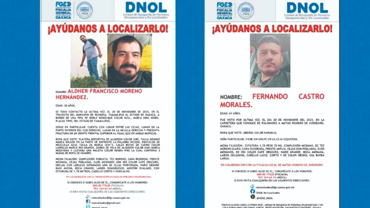 En Oaxaca, autoridades buscan a 4 traileros desaparecidos