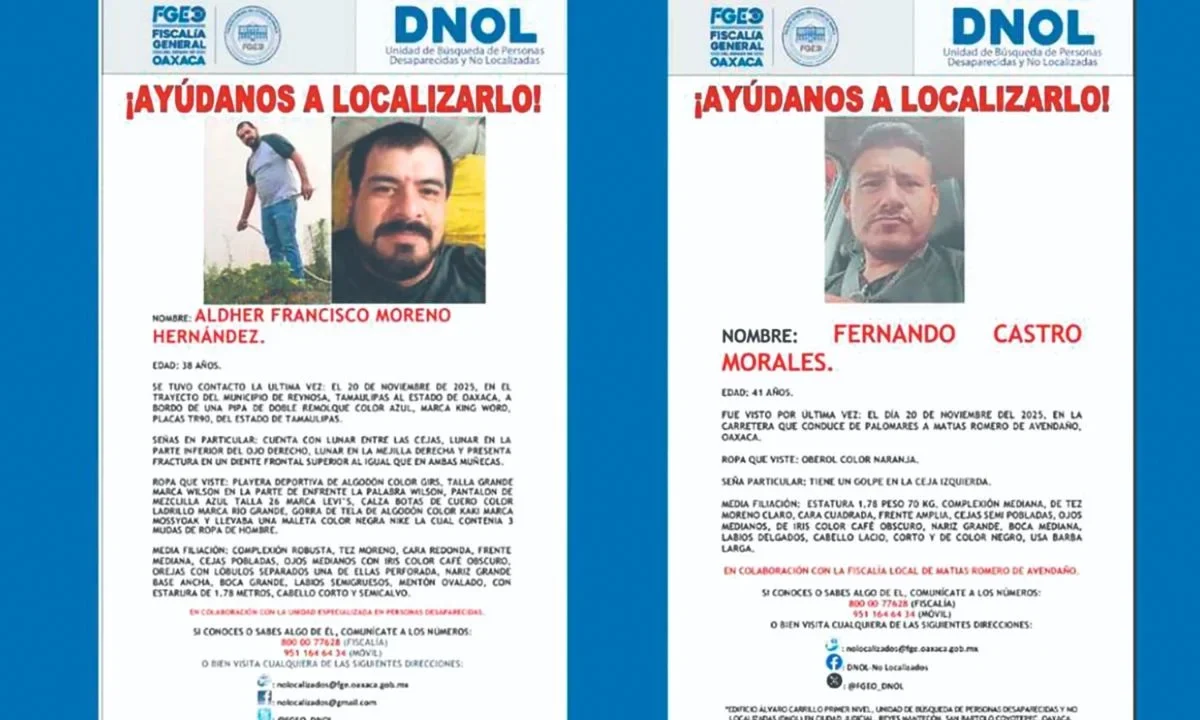 En Oaxaca, autoridades buscan a 4 traileros desaparecidos