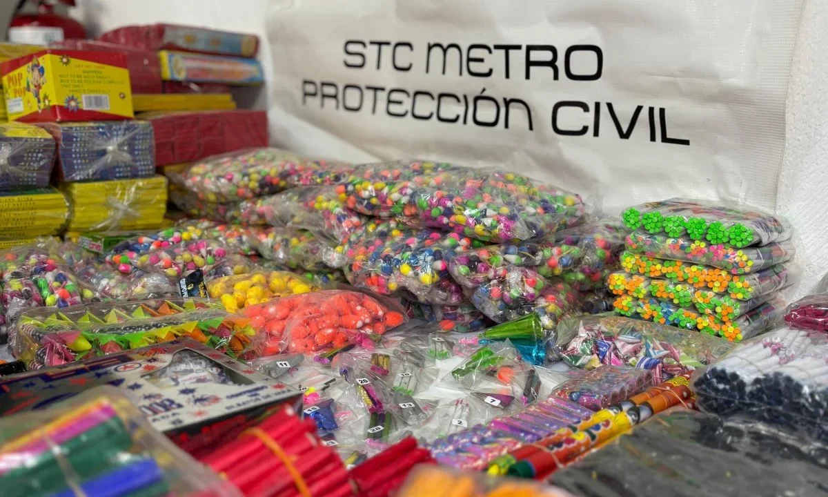 Metro decomisa más de 320 kilos de cohetes en arranque de operativo 'Cero Pirotecnia'