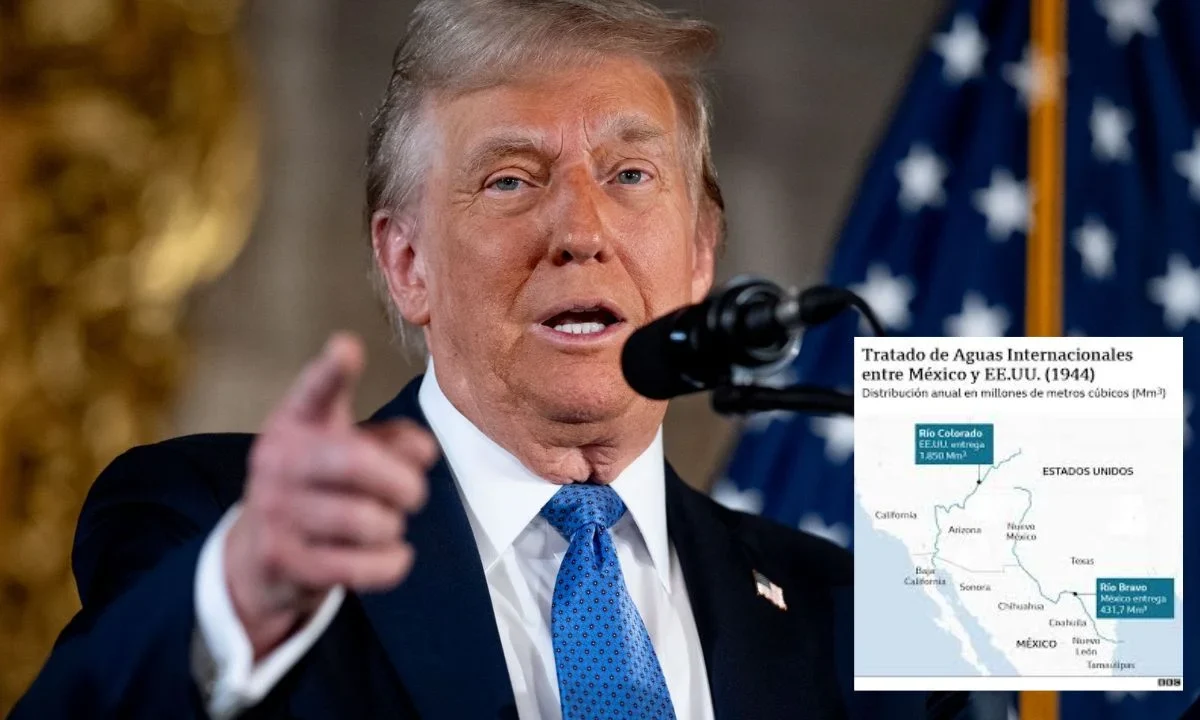 Trump amenaza con arancel a México si no entrega agua del Tratado de 1944