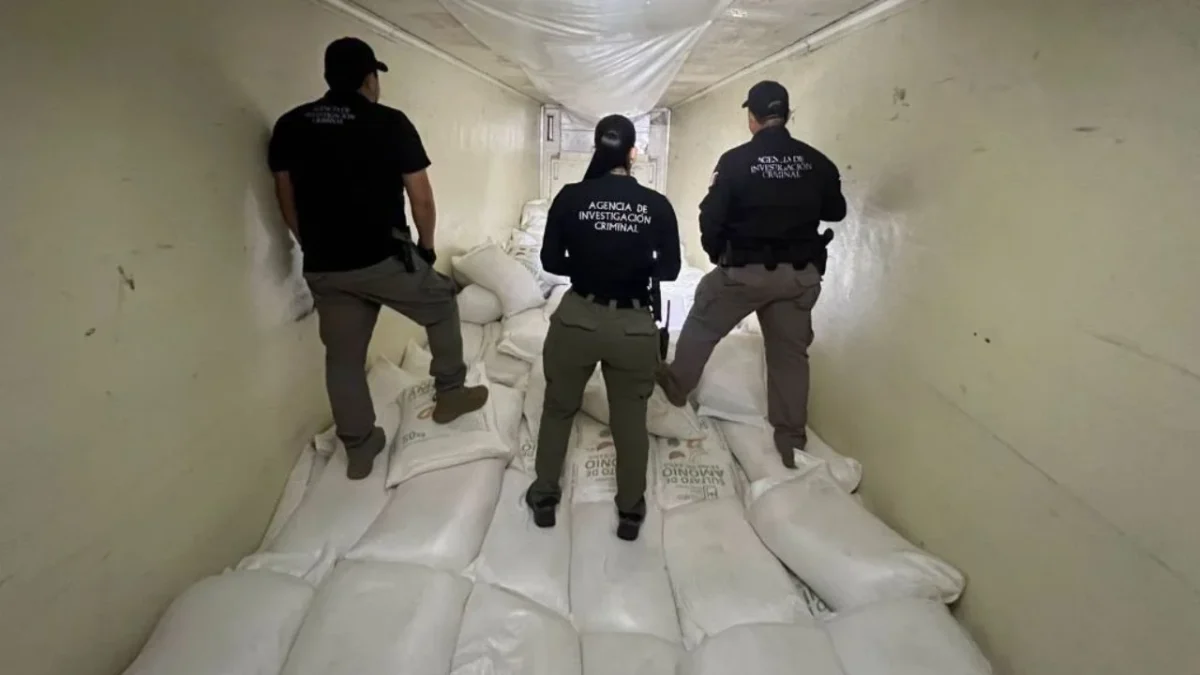 Elementos de la FGR y del Gabinete de Seguridad aseguraron 320 kilogramos de mentanfetamina escondidos en un tractocamión en Los Mochis.