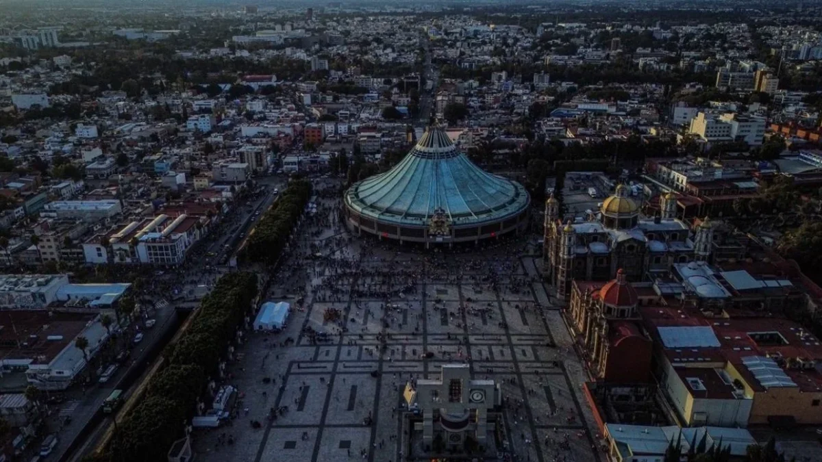 Vista panorámica de la Basílica de Guadalupe en el Día de la Virgen, 12 de diciembre de 2025.