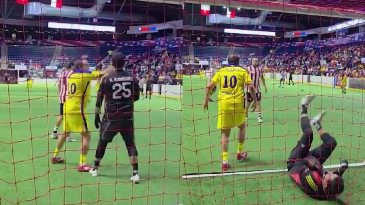 Cuauhtémoc Blanco agredió con una cachetada al exportero de Guadalajara, Sergio Rodríguez, en un partido en Estados Unidos.