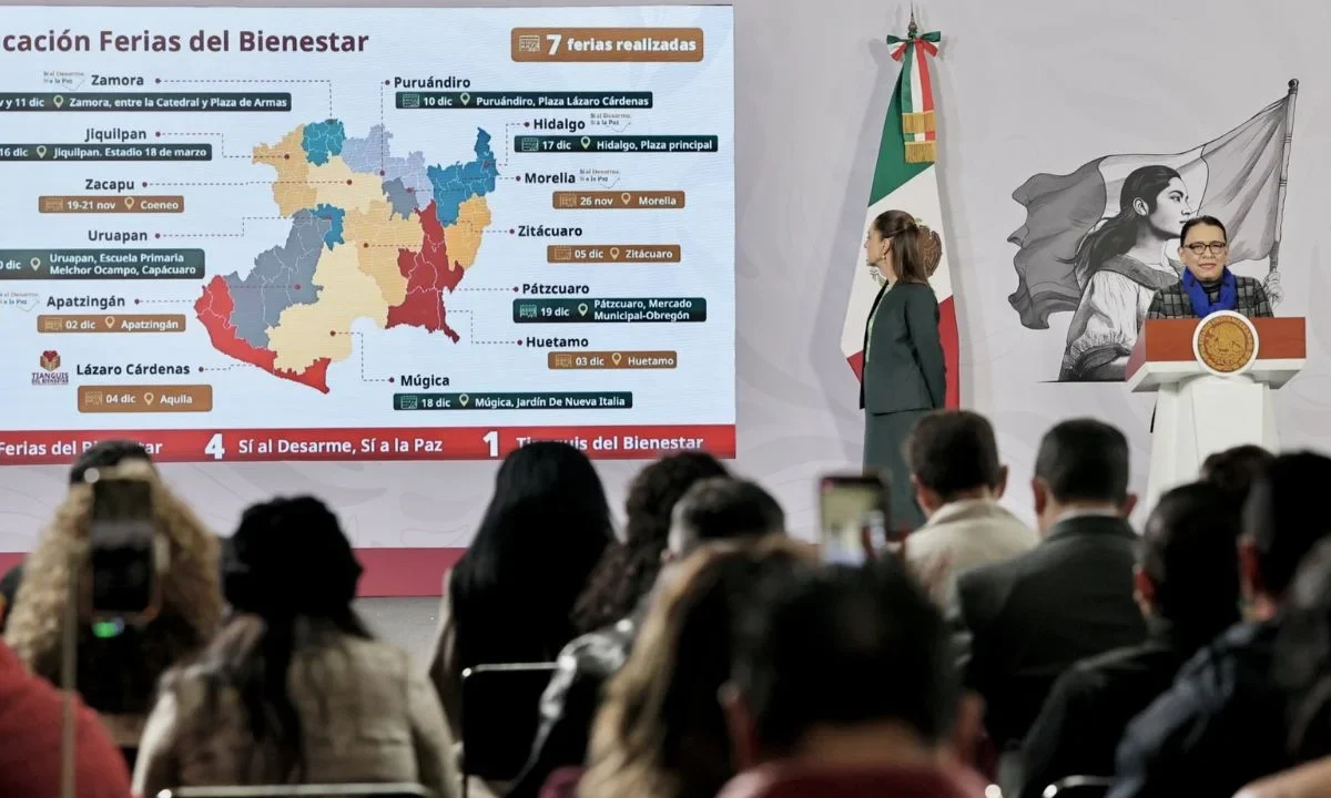 A la fecha se han realizado 7 ferias del Bienestar de las 13 que están contempladas para antes de que termine el año en Michoacán.