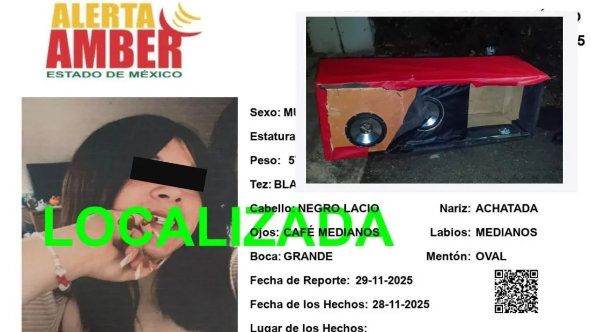 Hallan a joven privada de la libertad en Edomex; los presuntos responsables la habían ocultado en un bafle.