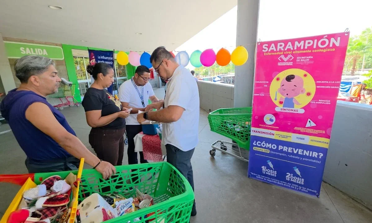 Intensifican vacunación en Chiapas ante repunte en casos de Sarampión