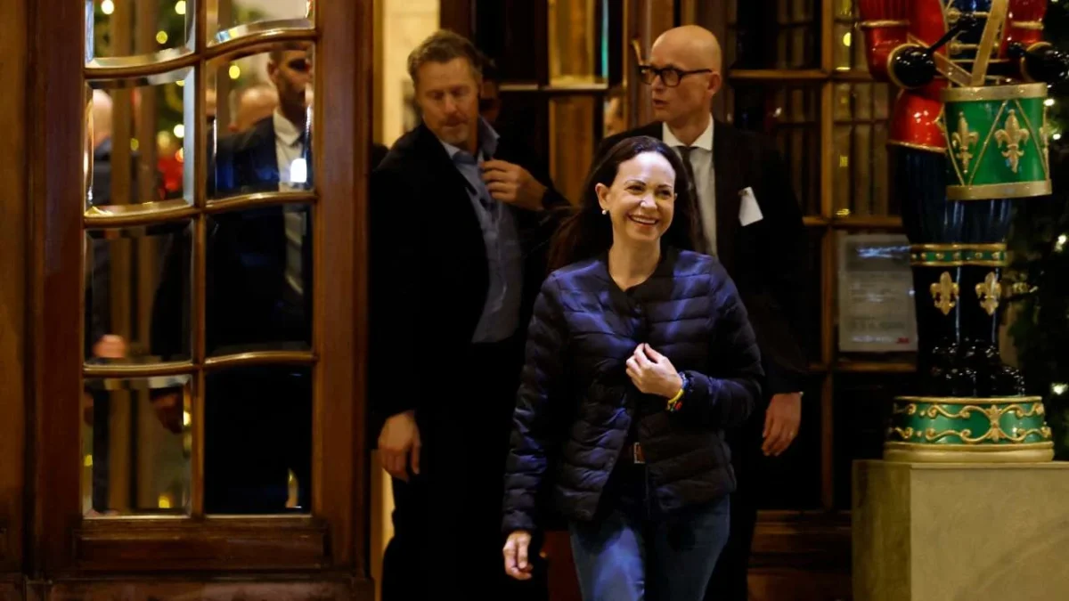 La opositora venezolana, María Corina Machado, irrumpe en Oslo y escala tensión política con Nicolás Maduro.