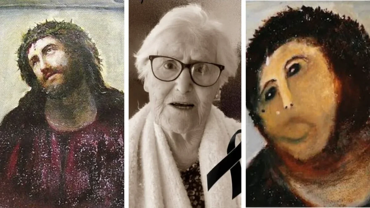 Cecilia Giménez falleció a los 94 años, se encargó de ‘restaurar’ el ‘Ecce Homo’ de la Iglesia del Santuario de Misericordia de Borja.